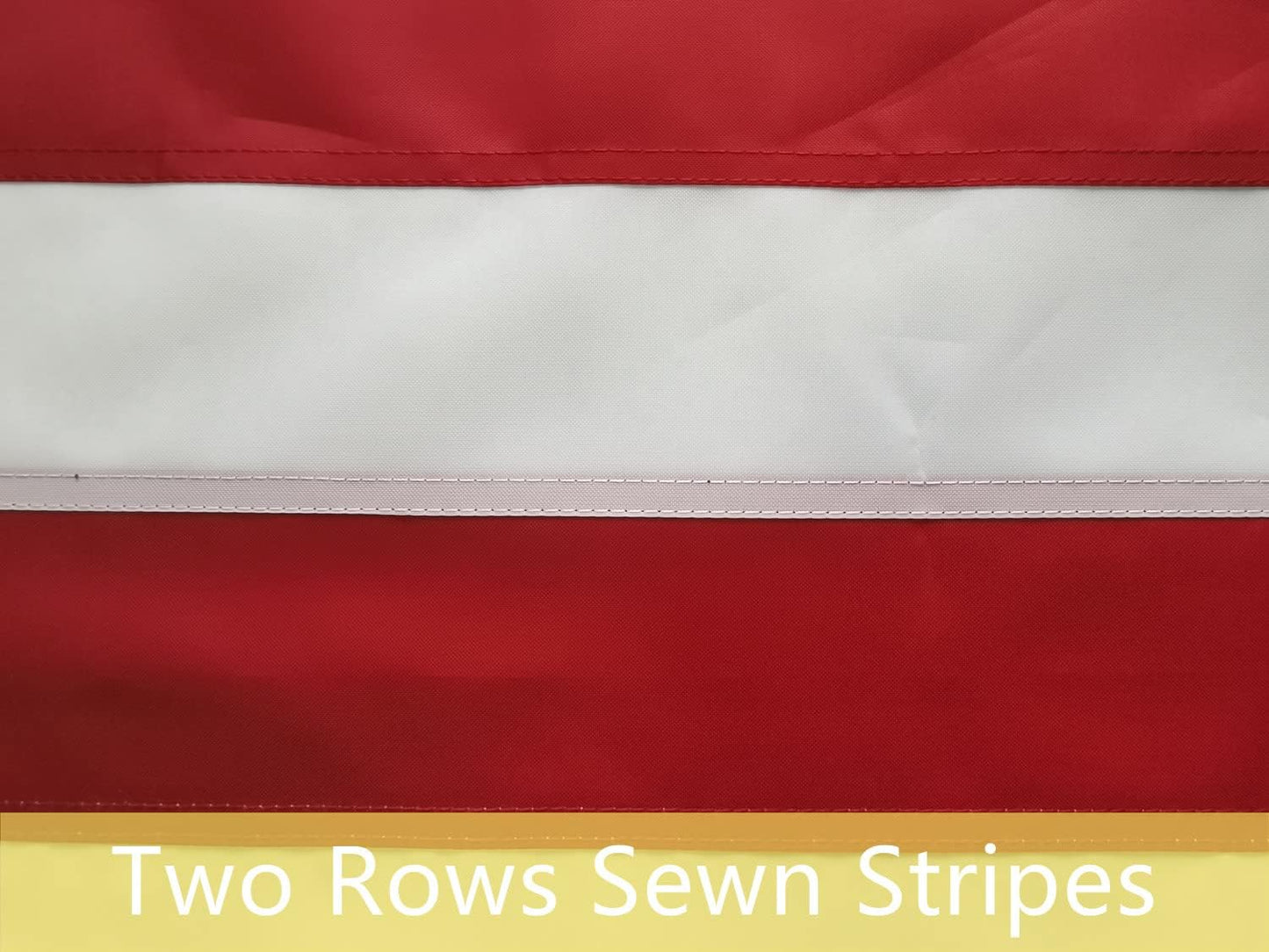Bandera EE.UU. 3x5ft bordada doble costura rayas latón
