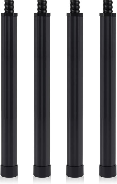 Set 4 Patas Plegables Mesa Campamento Aluminio 14-30pulg Negro