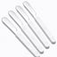 Set 4 Cuchillos Mantequilla Acero Inox 6.3pulg Ergonómico Blanco