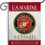 Bandera jardín USMC Semper Fi Veterano Retirado