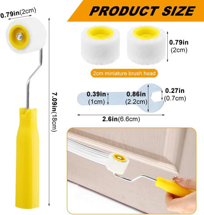 Mini rodillos pintura 4/5pulg pincel lana profesional