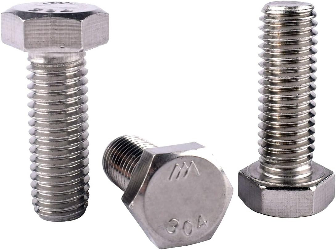 Tornillo hex 3/8-16x7/8 pulg acero inox set 10