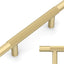10 Tiradores Oro Cepillado 3" para Armarios Cocina