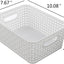Cestas de Plástico Blanco para Almacenamiento en Pack de 4