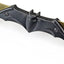 Cuchillo BAT negro plegable 2 hojas dorada