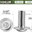 Cabeza de botón M8 acero inox 304 con bridas