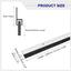 2 Cepillos Puerta Base Aluminio Forma H 0.8" 47" Plateado