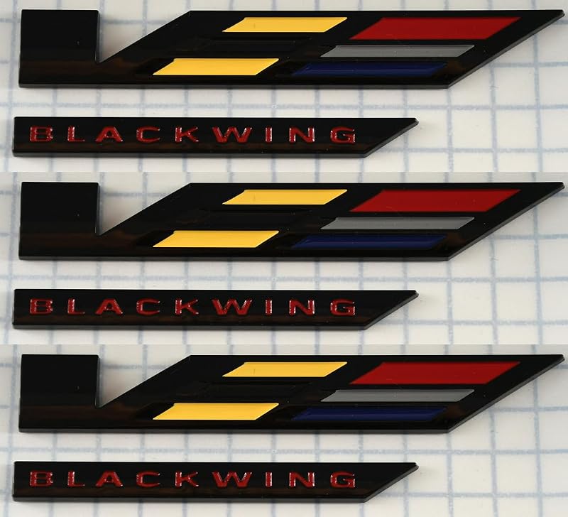 3 Pzas Emblemas V-Blackwing 3D CT4 CT5 20-25 Negro