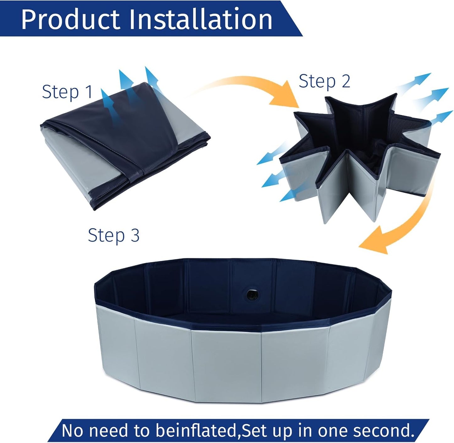 Caja parto gatos piscina plegable fácil limpieza