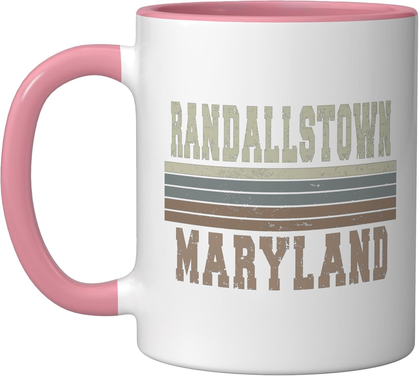 Taza Cerámica Retro Pink/White
