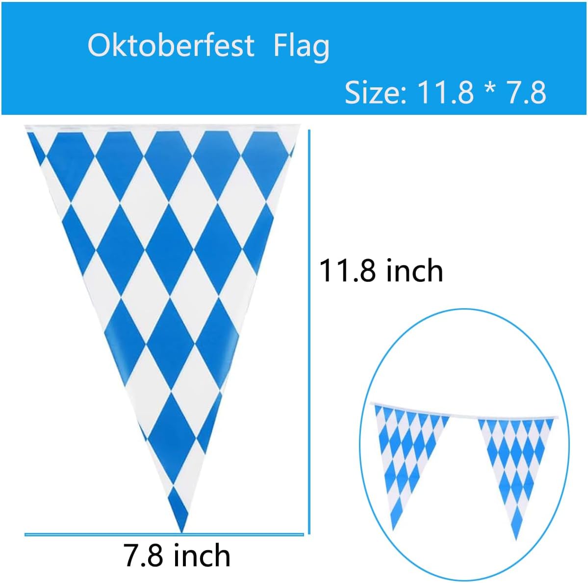 Bandera Oktoberfest decoración fiesta temática alemana