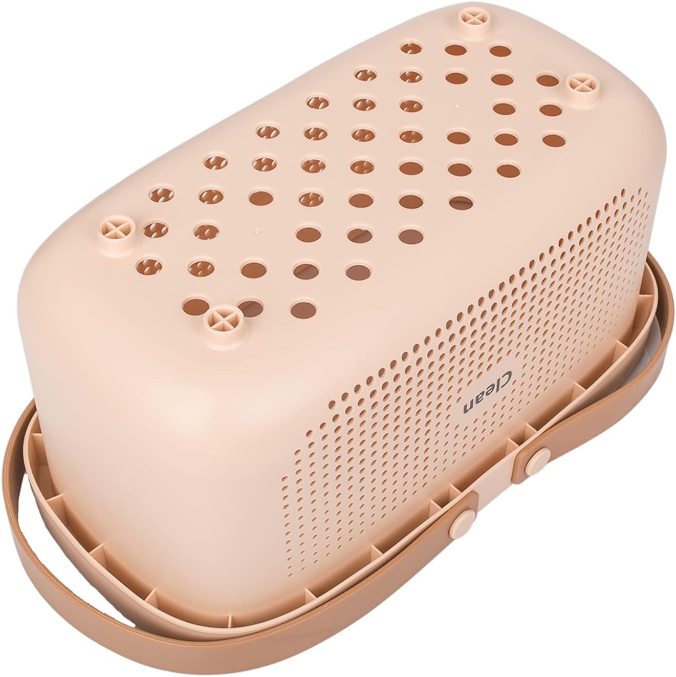 Cesta plástico con asa organiz. baño cocina dormitorio rosa