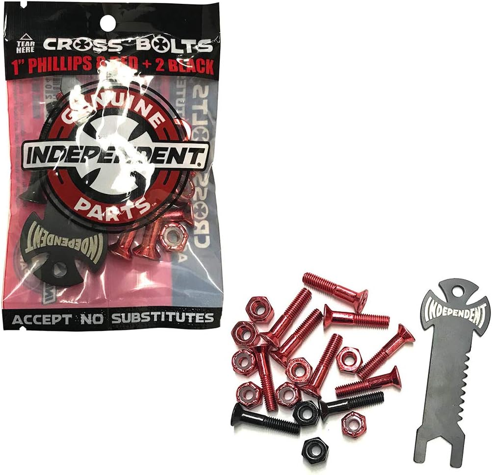 Hardware Skateboard Trucks Negro/Rojo Elevadores Indy