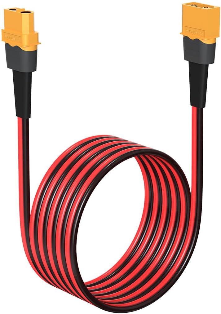 Cable extensión XT60 10AWG 35ft para batería RC