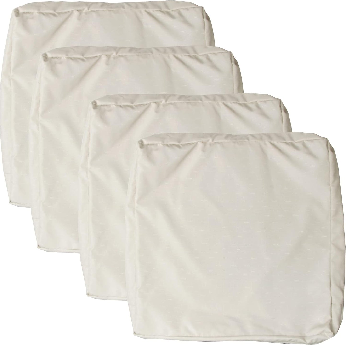 Fundas cojín patio impermeables lavables caqui 24"