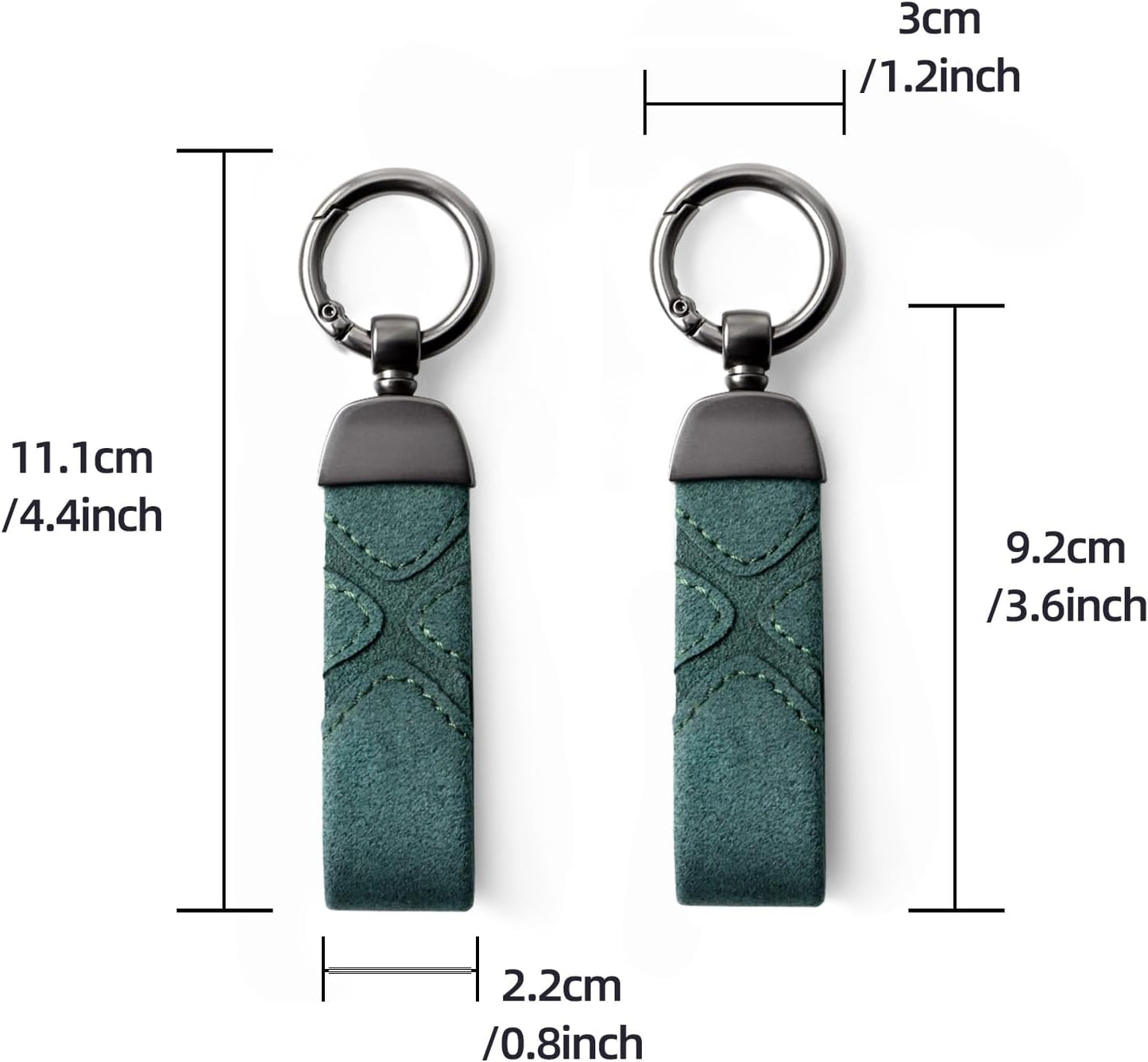 Carnet de llave cuero para coche con anilla D anti-pérdida