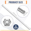 Varillas roscadas 8/32 pulg 4mm con tuercas hex acero inox