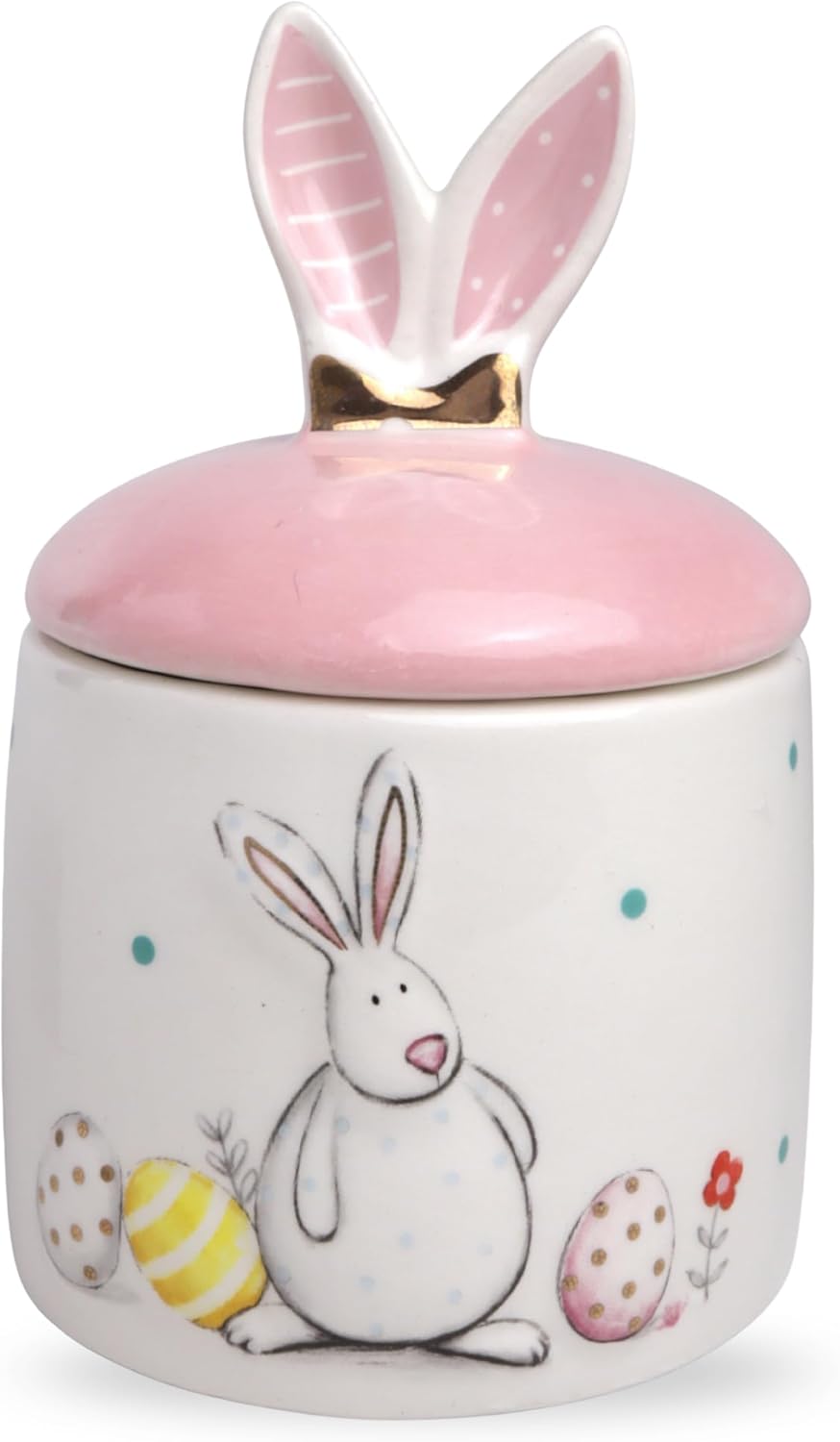 Recipiente cerámica Pascua decoración cocina granja 7.75pulg