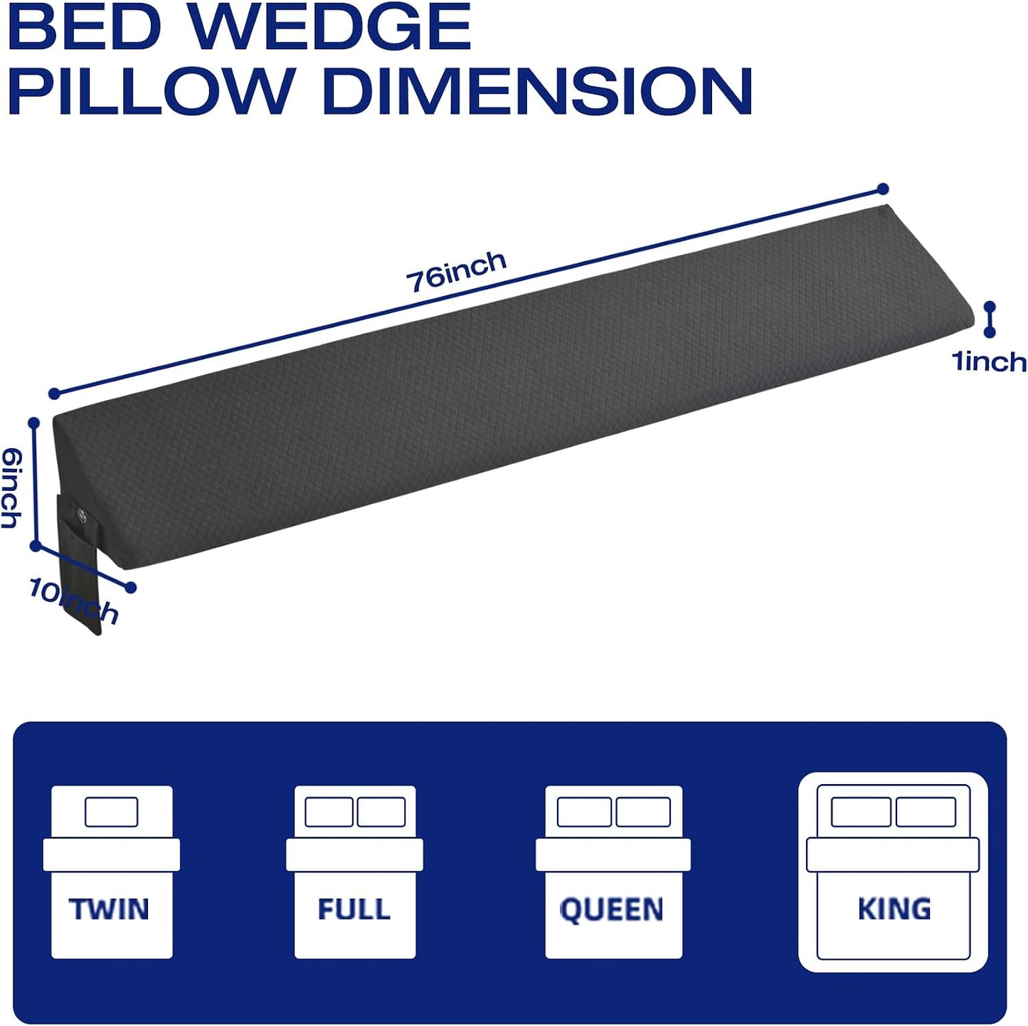 Almohada cuña king relleno huecos cojín cilíndrico dormitorio