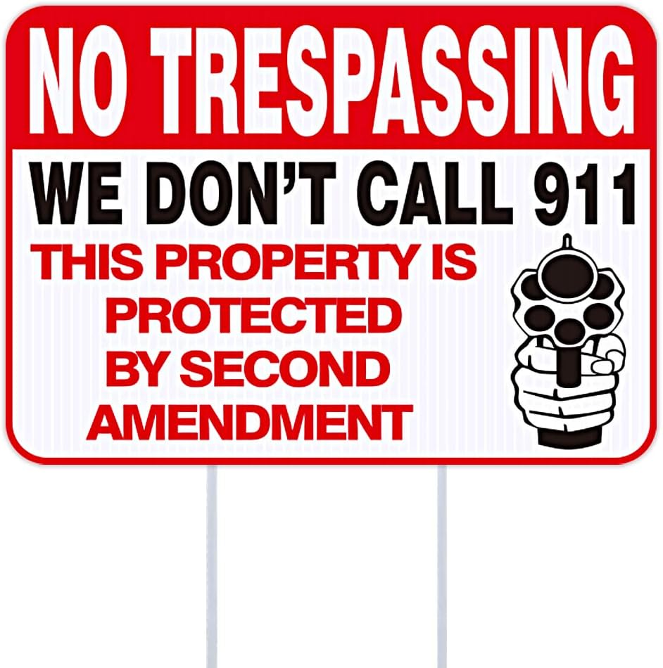 Letrero No Trespasing 10x14" seguridad privacidad