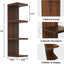 Estantería rústica de madera 4 niveles para hogar