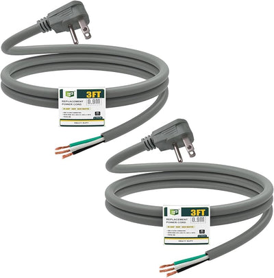 2 Cables enchufe plano 3ft 14 clavijas 110v gris