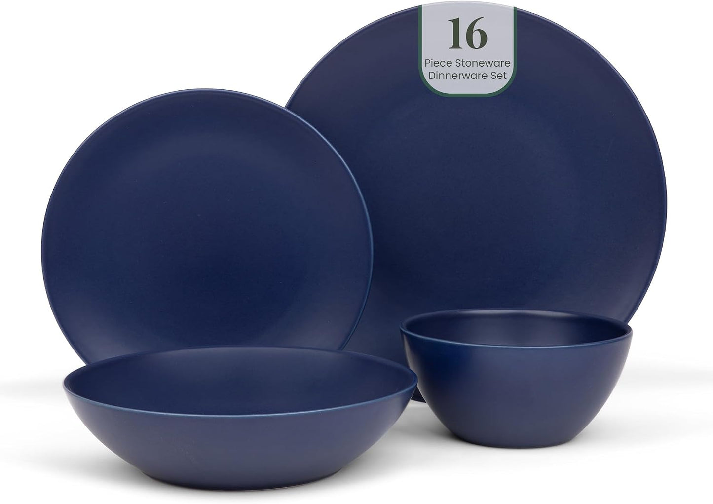 Set 16 Pzas Vajilla Gres Cerámico 4 Servicios Indigo