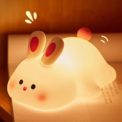 Luz nocturna conejo LED recargable cara grande