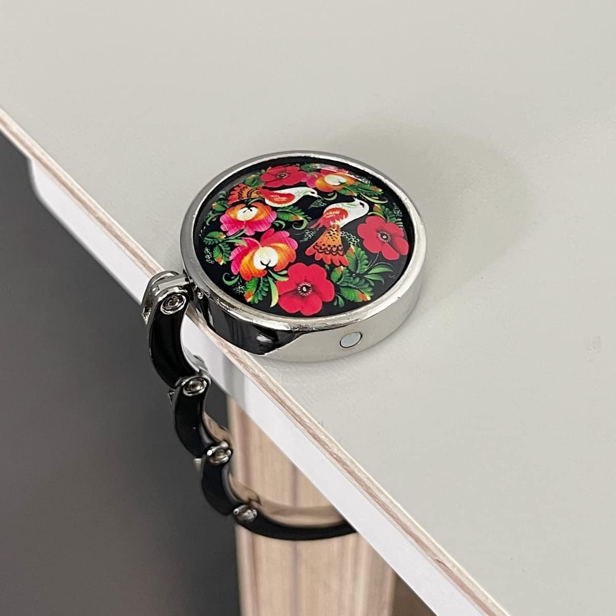 Percha escénica con gancho para bolso colgador plegable
