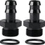 Adaptador manguera 1/2 macho aluminio negro 2 Pzas