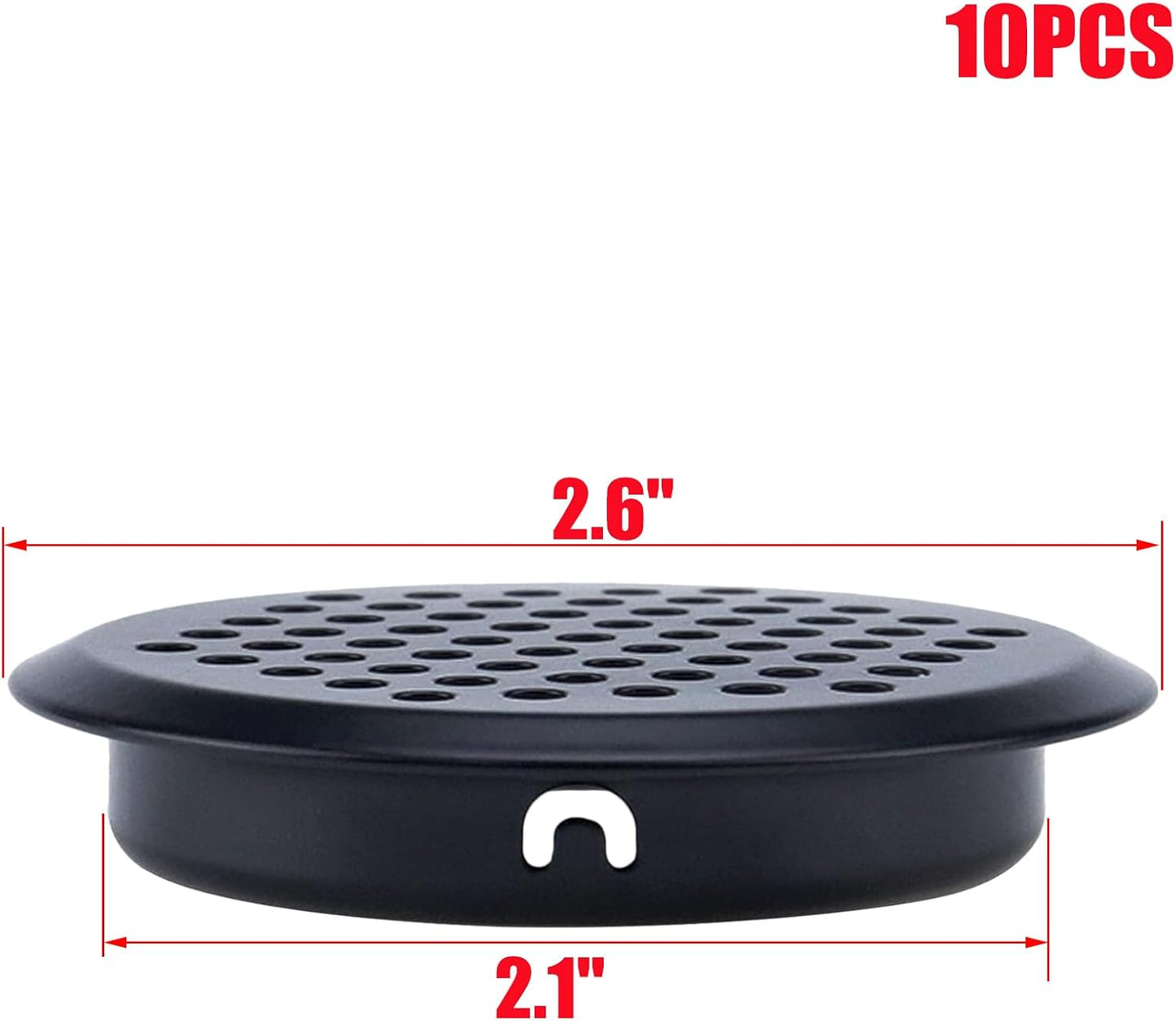 10 Rejillas Ventilación 2pulg Acero Inox Redondas