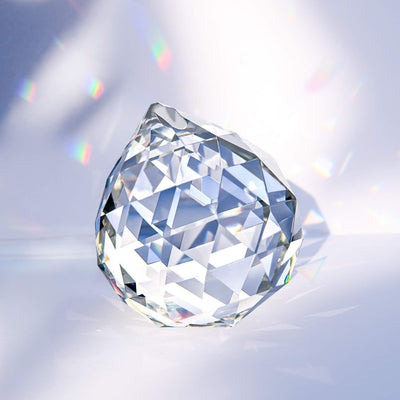 2 Prismas Cristal Corte Transparente 1.969pulg Colgantes Arco Iris