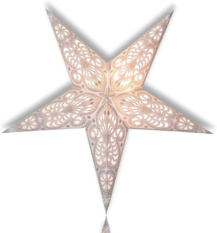Farol estrella papel color blanco