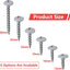 100 Tornillos Madera Blanca #8 x 1-1/4pulg