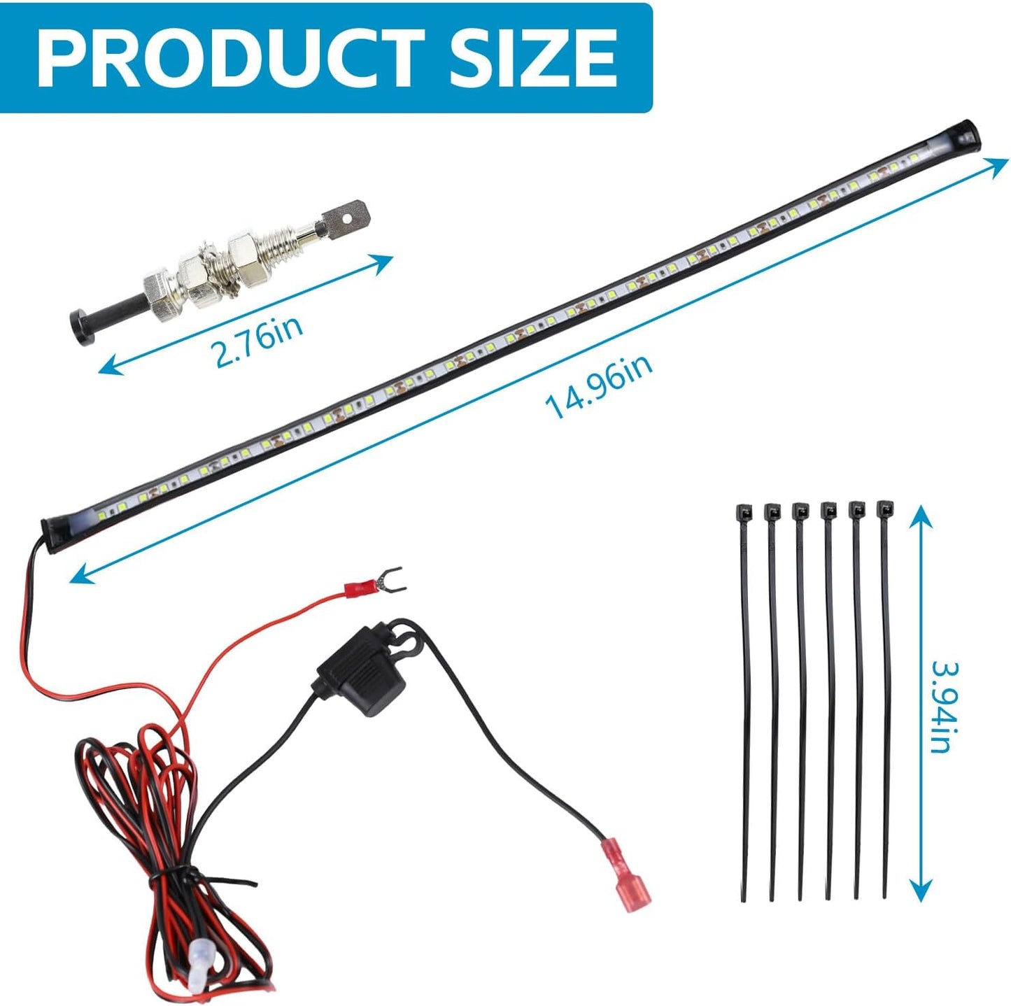 Kit luz LED capó 12V autoadhesiva encendido automático