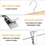 4 Perchas Madera 20" para Faldas con 4 Clips