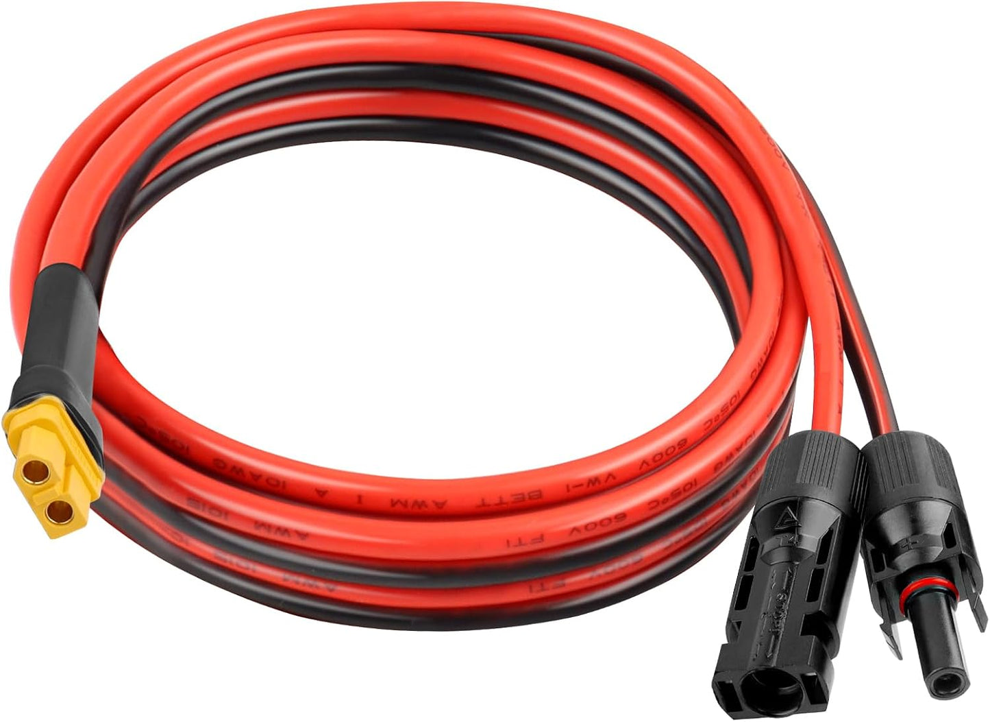 Cable conector solar XT60 6 pies 10AWG 600V