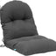 4 Cojines Silla Exterior Impermeables Antiderrap Mimbre Gris