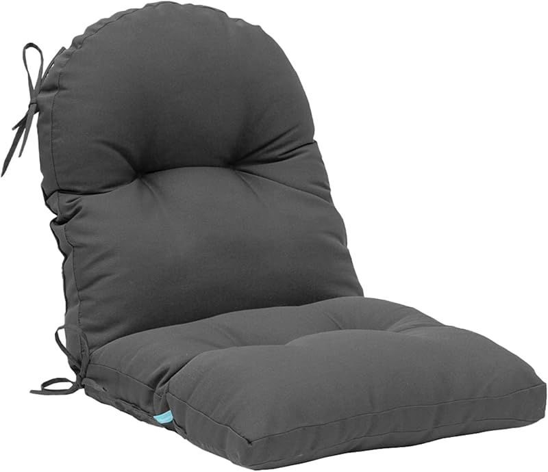 4 Cojines Silla Exterior Impermeables Antiderrap Mimbre Gris