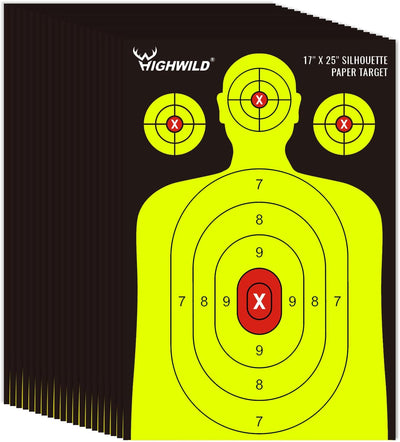 Soporte papel objetivo tiro 17x25pulg para rifles y armas