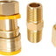 Kit conexión rápida gas 3/8pulg latón macizo adaptador propano