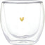Taza café vidrio doble pared 8.5oz color dorado