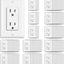 Toma corriente decorativa pared 15A 125V 100 pzas blanco