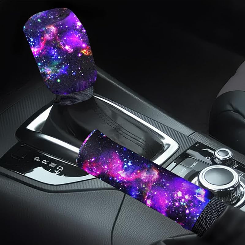 Juego funda freno mano y pomo cambios coche universal púrpura