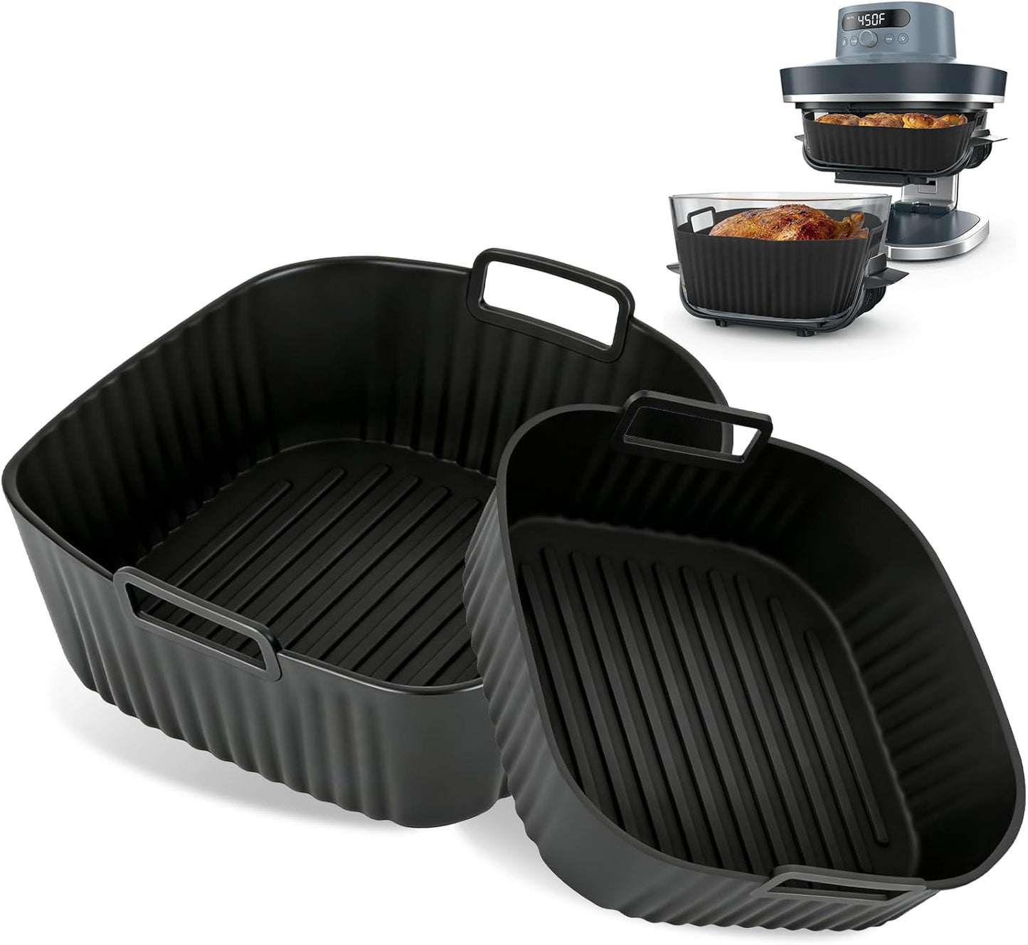 2 Pzas Forro Silicona para Freidora Air Fryer 6qt y 2.5qt