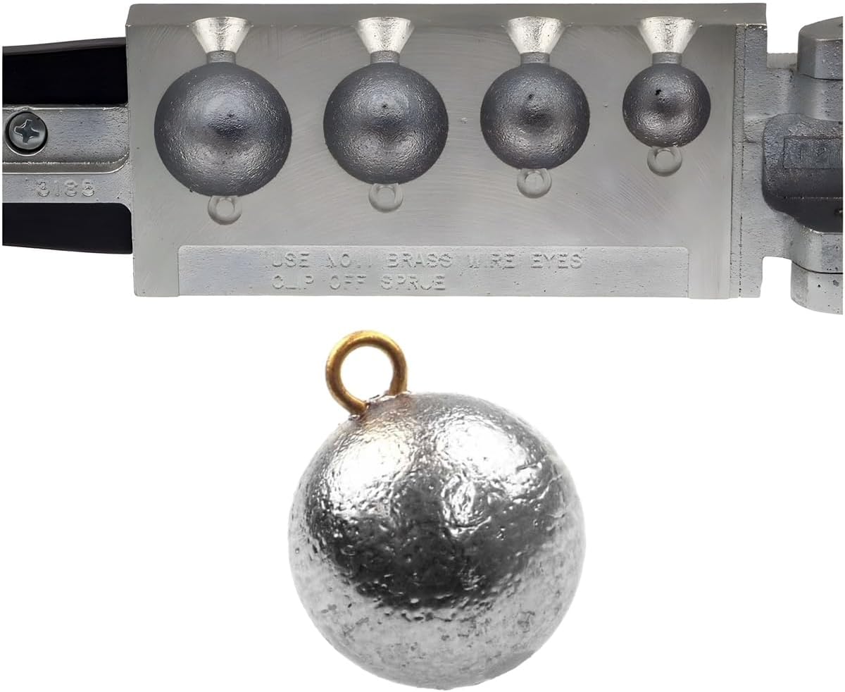 Molde 4 cavidades para bolas de plomo 1-4oz