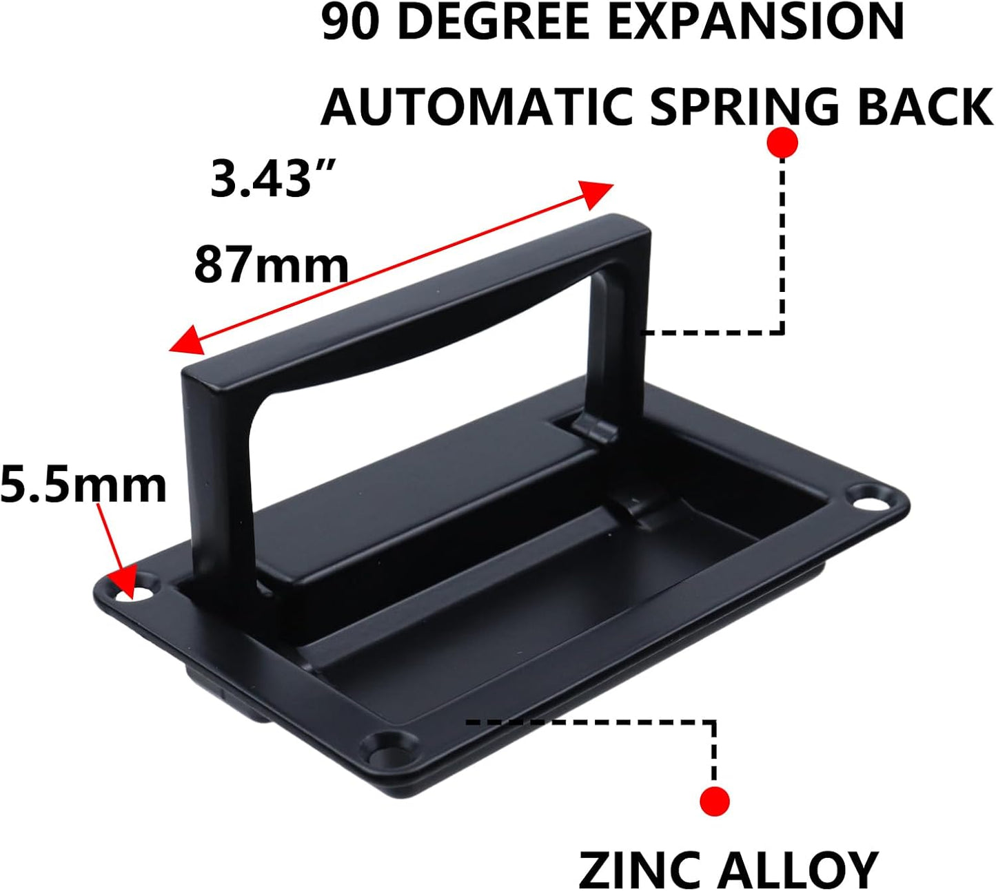 Anillo elevador acero inox negro con s de montaje set 2