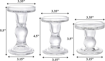 Set 6 portavelas cristal candelabros decoración