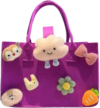 Bolso tote fieltro animado para niños baby shower