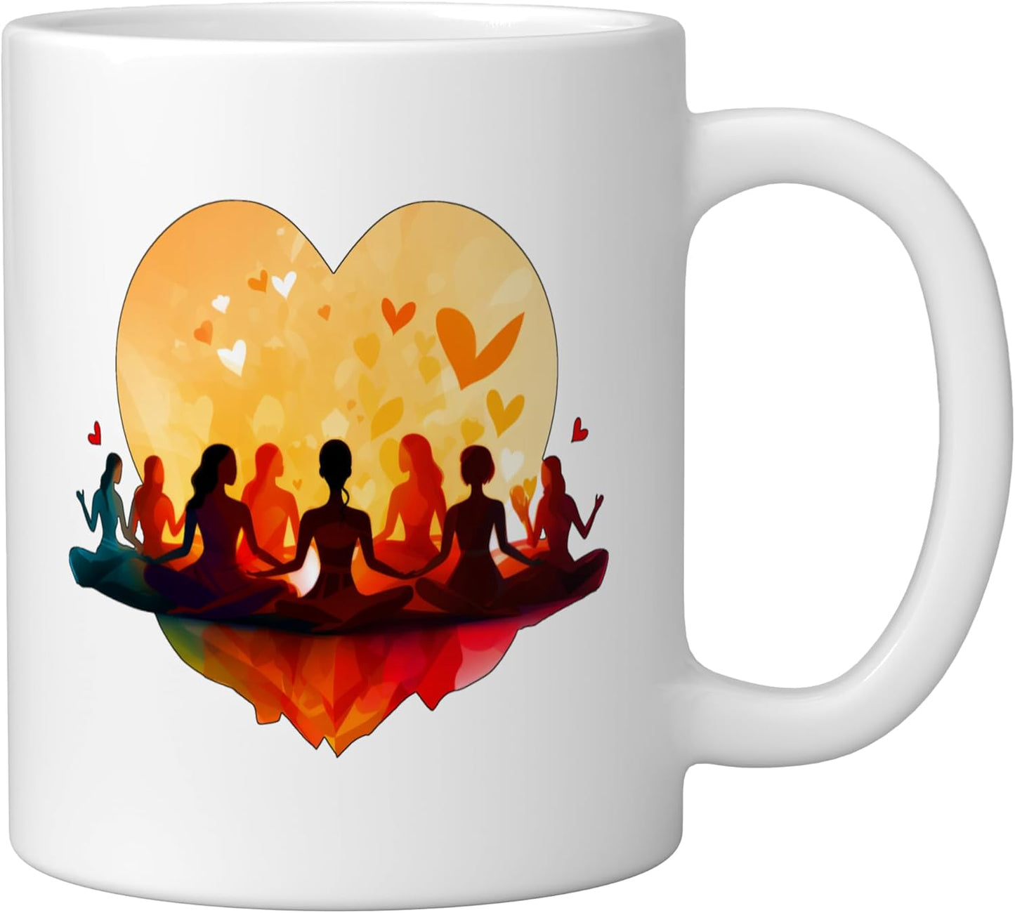 Taza Cerámica Tantra Yoga Love Blanca